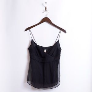 Black silk camisole